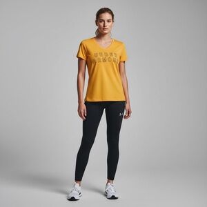 Under Armour Yellow Athletic T Shirt Size Small